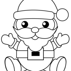Desenhos do Papai Noel para Imprimir e Colorir